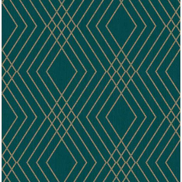 Shard Evergreen Trellis Wallpaper - York Wallcoverings - FD43613