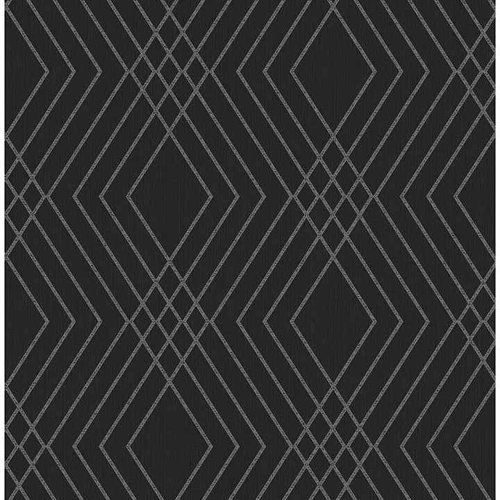 Shard Black Trellis Wallpaper - York Wallcoverings - FD43614 - York Wallcoverings Wallpaper