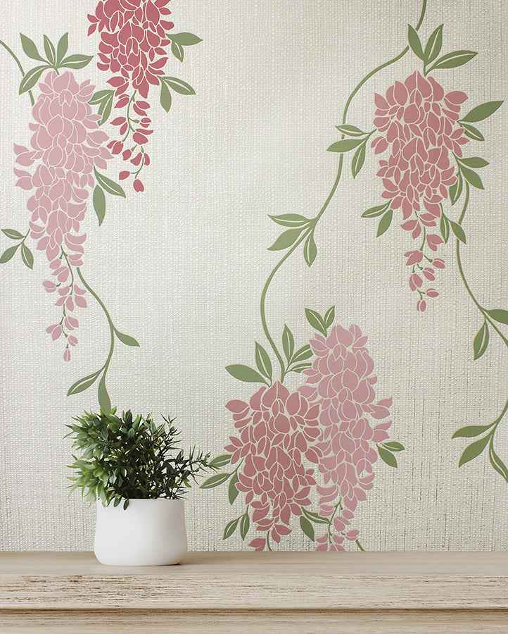 Aisla Pink Wisteria Wallpaper - York Wallcoverings - FD43671 - York Wallcoverings Wallpaper