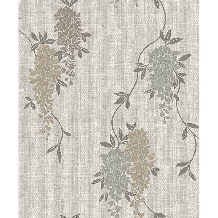 Aisla Neutral Wisteria Wallpaper - York Wallcoverings - FD43673 - York Wallcoverings Wallpaper