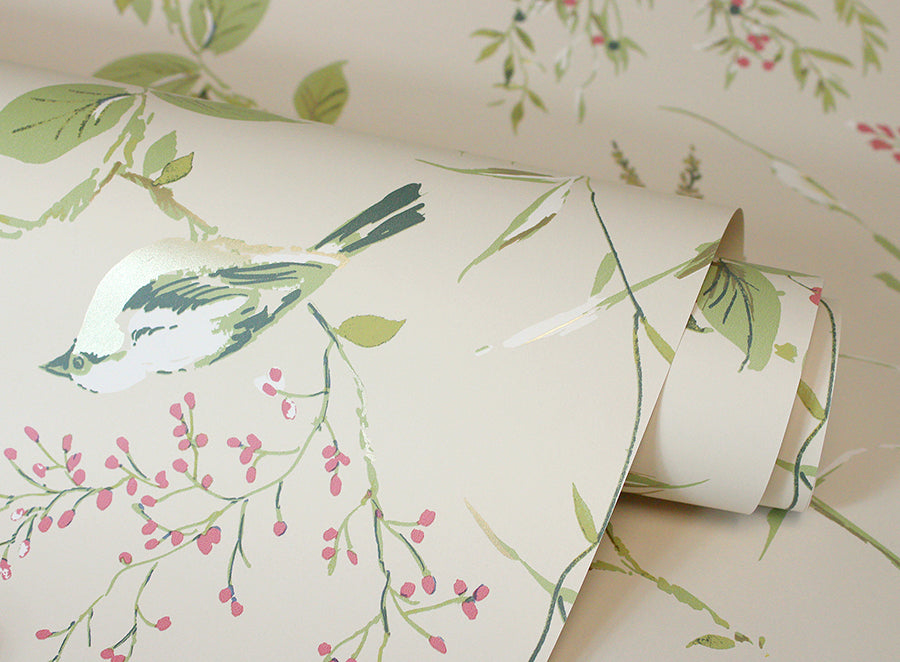 mariko-neutral-botanical-wallpaper-york-wallcoverings-m1855 - York Wallpaper Wallpaper