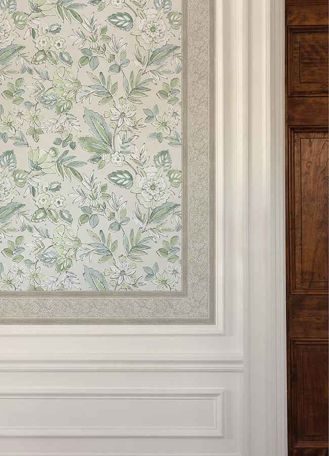 Carved Floral Taupe Trim Wall Border - York Wallcoverings - 4148-14503 - York Wallcoverings Wallpaper