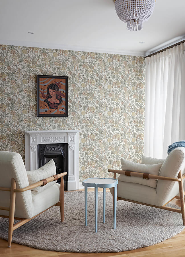 goldfinch-peach-birds-and-blooms-wallpaper-york-wallcoverings-4148-27410 - York Wallcoverings Wallpaper