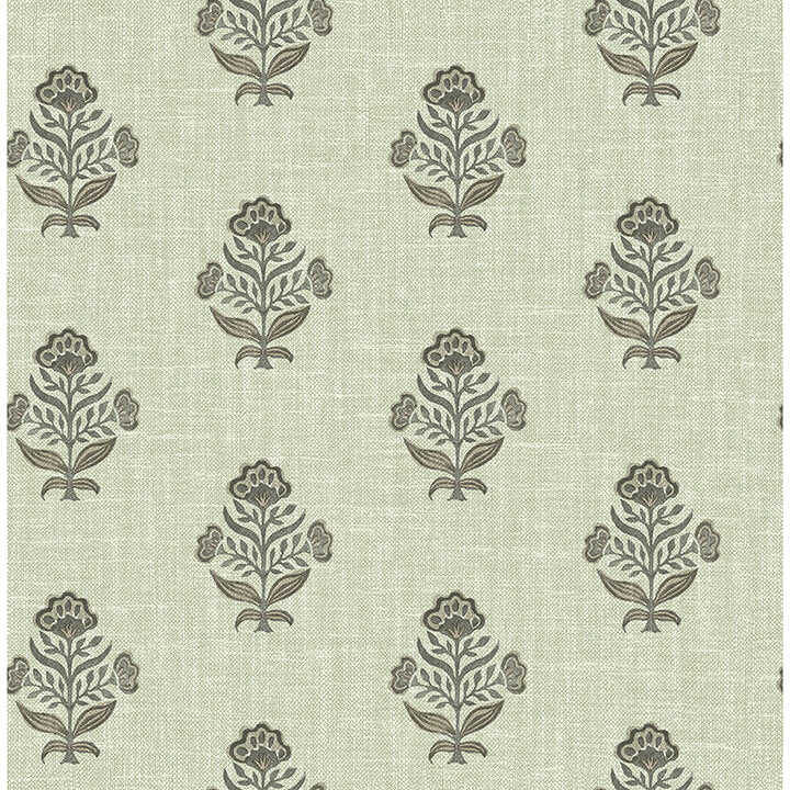 hollyhock-green-floral-crest-wallpaper-york-wallcoverings-4148-27419