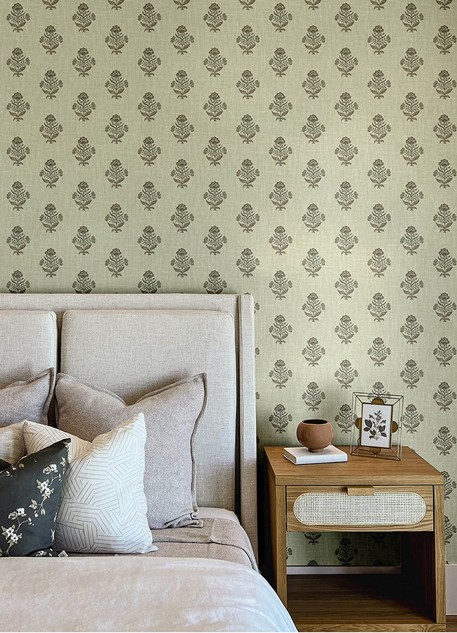 hollyhock-green-floral-crest-wallpaper-york-wallcoverings-4148-27419