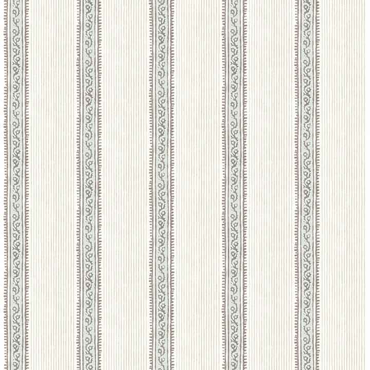 Mandevilla Aqua Vine Stripe Wallpaper - York Wallcoverings - 4148-27427