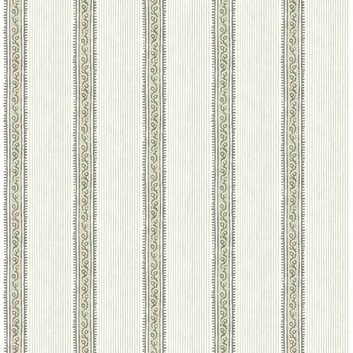 Mandevilla Green Vine Stripe Wallpaper - York Wallcoverings - 4148-27429