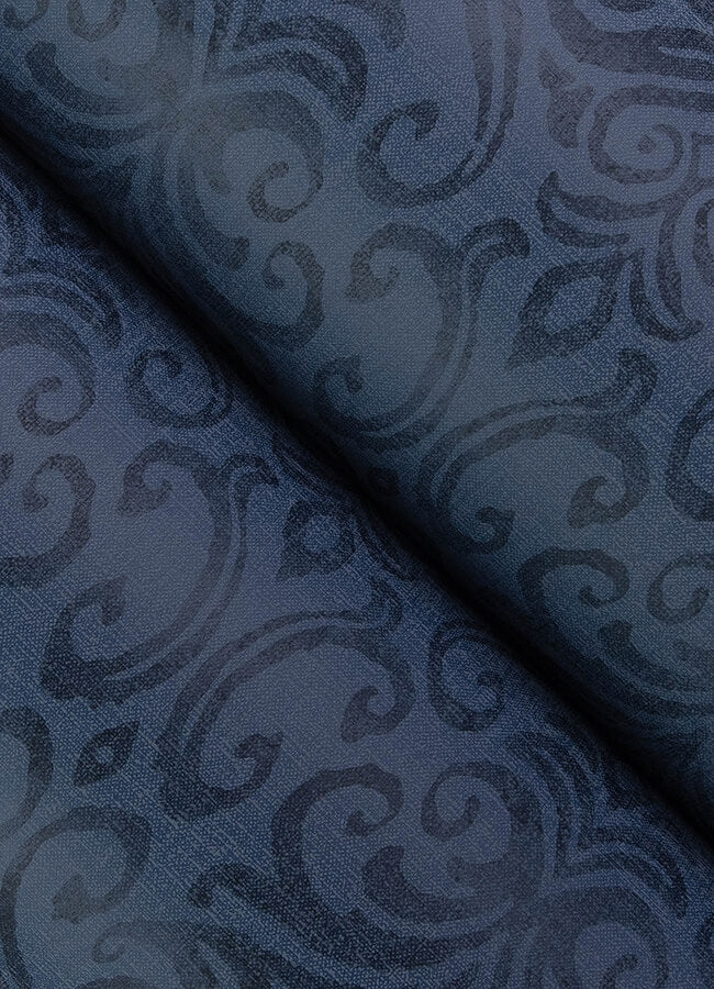 adavu-blue-damask-wallpaper-york-wallcoverings-4148-27438 - York Wallcoverings Wallpaper