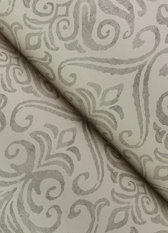 adavu-grey-damask-wallpaper-york-wallcoverings-4148-27439 - York Wallcoverings Wallpaper