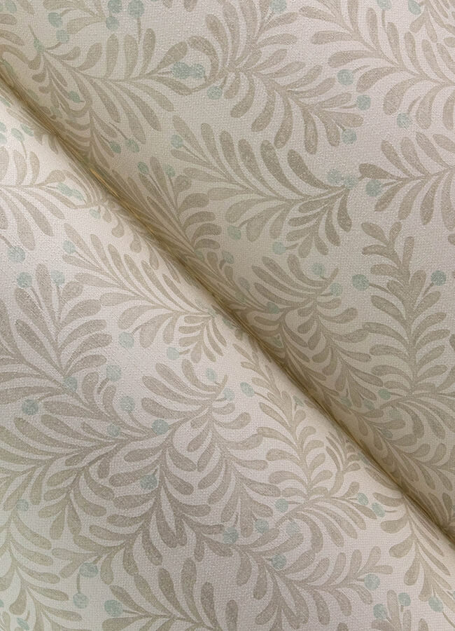 chrysantha-light-grey-berry-branches-wallpaper-york-wallcoverings-4148-27445 - York Wallcoverings Papel pintado