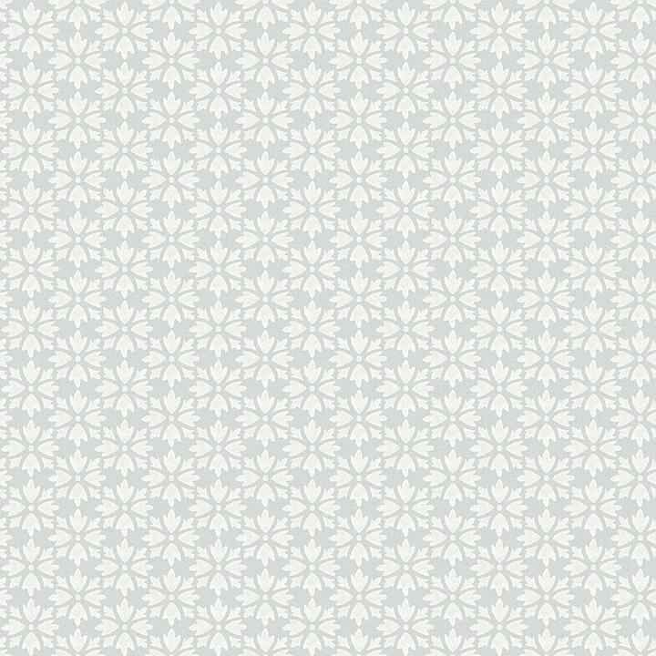 Phlox Light Blue Floral Stamp Wallpaper - York Wallcoverings - 4148-27452 - York Wallcoverings Wallpaper