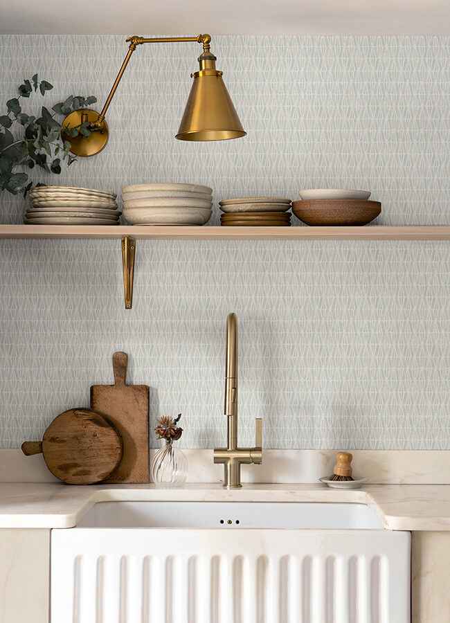 Nabi Aqua Geometric Wallpaper - York Wallcoverings - 4148-27466 - York Wallcoverings Wallpaper