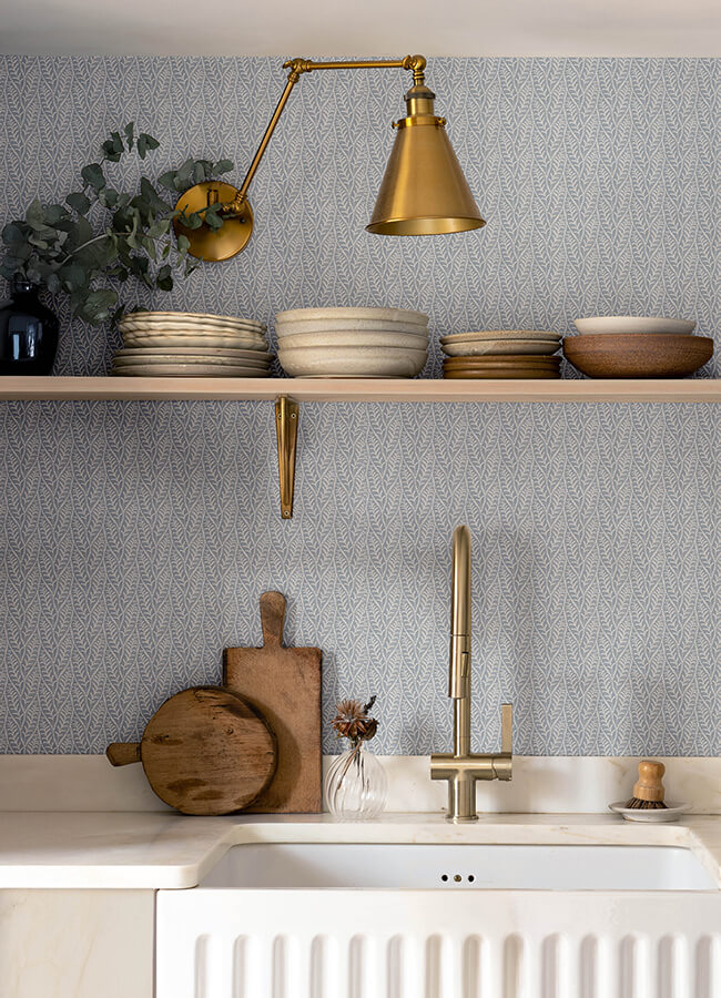 coleus-blue-leaves-wallpaper-york-wallcoverings-4148-27469 - York Wallcoverings Wallpaper