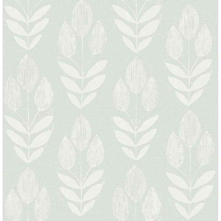Garland Aqua Block Tulip Wallpaper - York Wallcoverings - 4148-27475