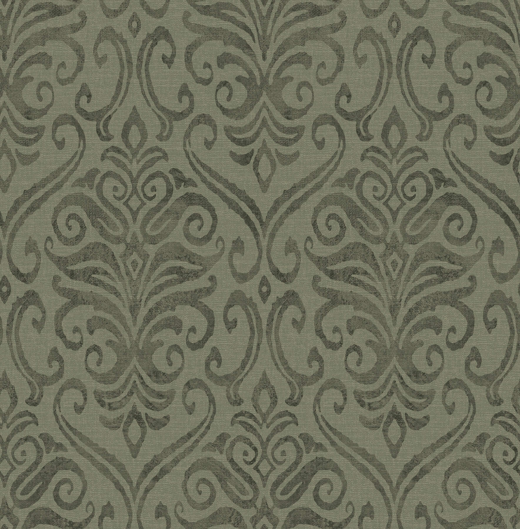 adavu-dark-green-damask-wallpaper-york-wallcoverings-4148-27440 - York Wallcoverings Papel pintado