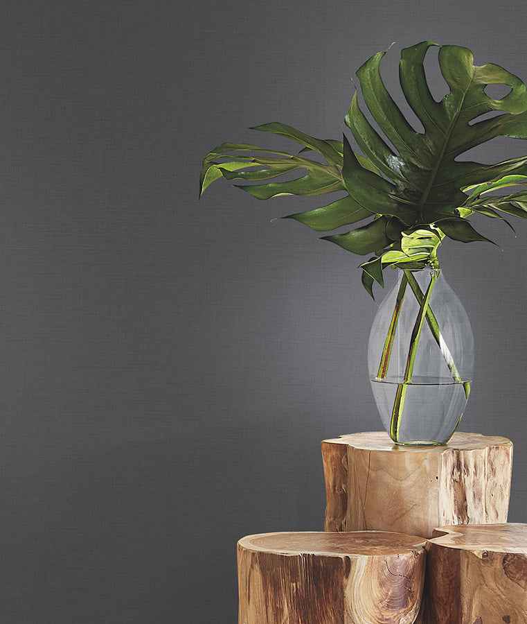 Evermore Charcoal Woven Wallpaper - York Wallcoverings - 4178-4414 - York Wallcoverings Wallpaper