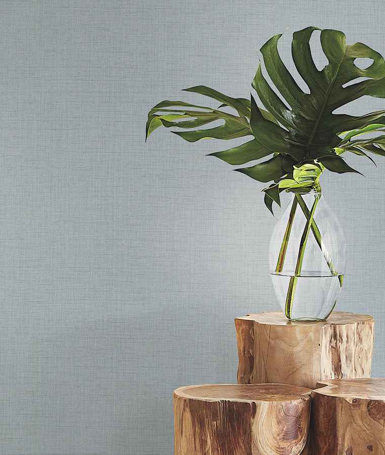 Evermore Light Blue Woven Wallpaper - York Wallcoverings - 4178-4415 - York Wallcoverings Wallpaper