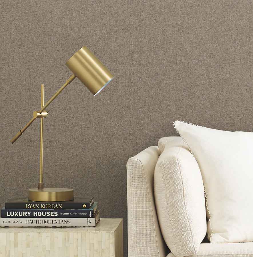 Herringbone Tweed Neutral Woven Wallpaper - York Wallcoverings - 4178-4424 - York Wallcoverings Wallpaper