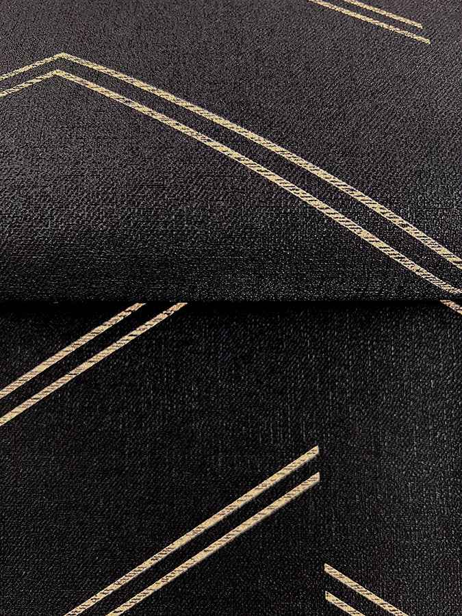Aviator Black Abstract Chevron Wallpaper - York Wallcoverings - 4178-4434 - York Wallcoverings Papel pintado