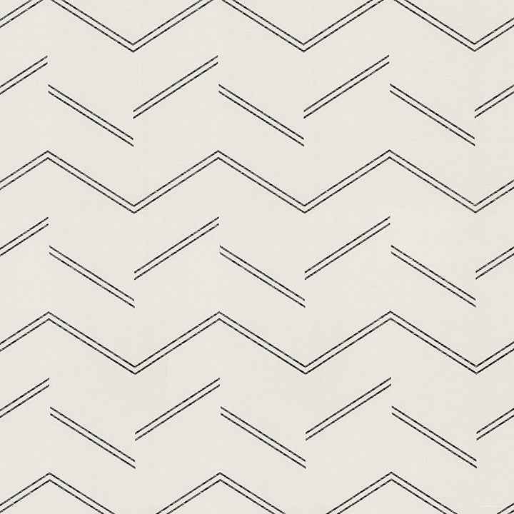 Aviator Ivory Abstract Chevron Wallpaper - York Wallcoverings - 4178-4436