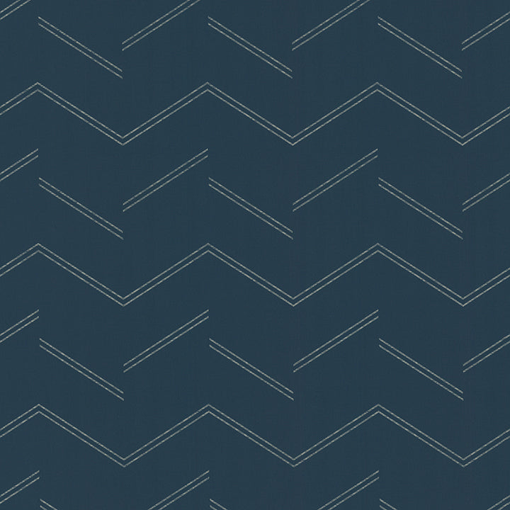 aviator-indigo-abstract-chevron-wallpaper-york-wallcoverings-4178-4439 - York Wallpaper Wallpaper