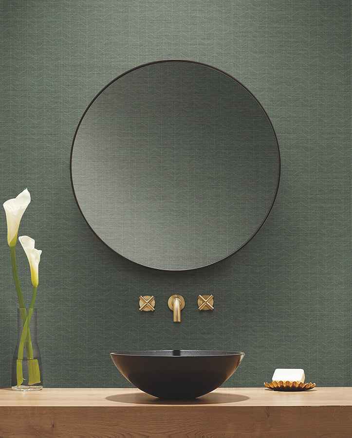 Magnitude Dark Green Chevron Wallpaper - York Wallcoverings - 4178-4442 - York Wallcoverings Papel pintado