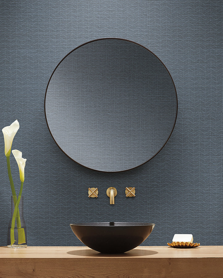 magnitude-denim-chevron-wallpaper-york-wallcoverings-4178-4445 - York Wallpaper Wallpaper