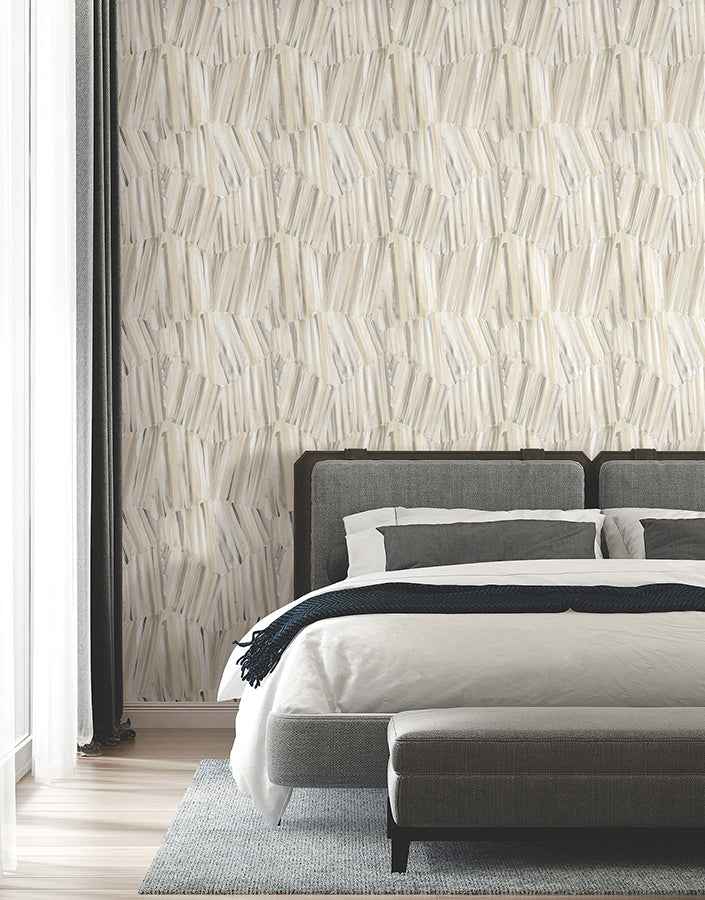 Masterwork Beige Brushstrokes Wallpaper - York Wallcoverings - 4178-4452 - York Wallcoverings Wallpaper