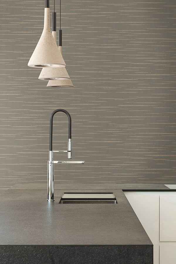 Longitude Grey Striated Wallpaper - York Wallcoverings - 4178-4455 - York Wallcoverings Wallpaper