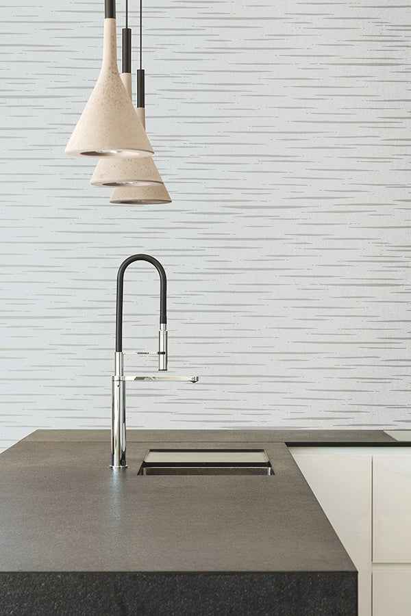 Longitude Sterling Striated Wallpaper - York Wallcoverings - 4178-4458 - York Wallcoverings Wallpaper