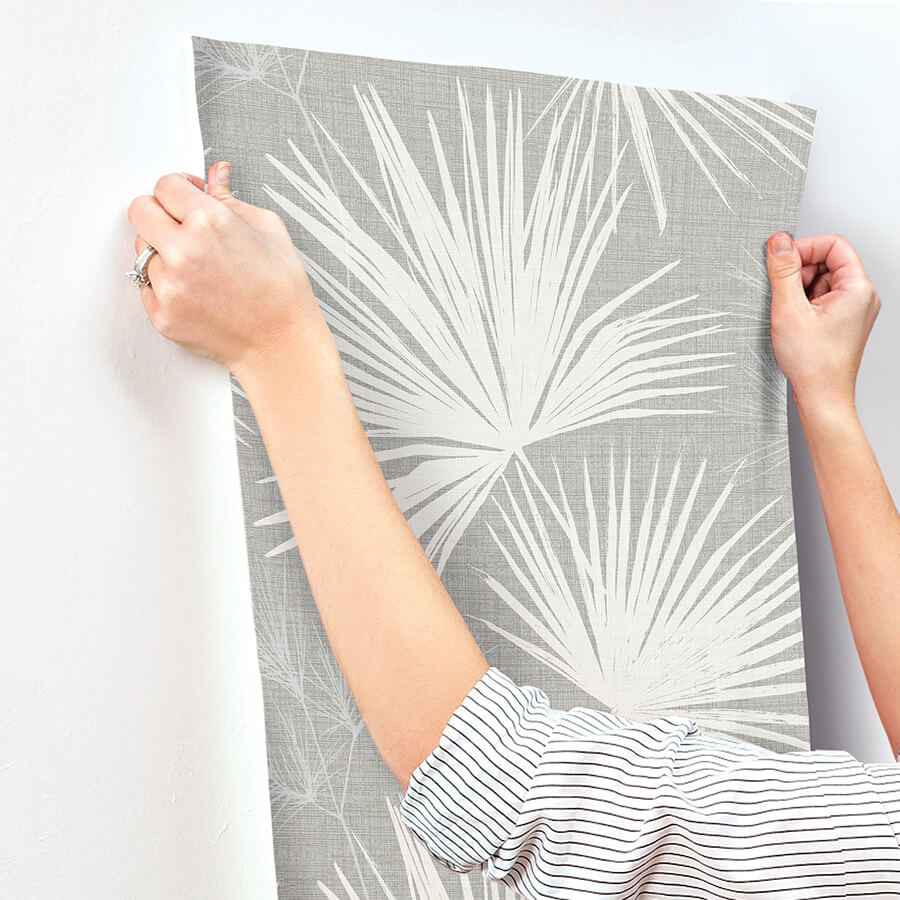 Hatteras Grey Palms Wallpaper - York Wallcoverings - 4172-27488 - York Wallcoverings Wallpaper