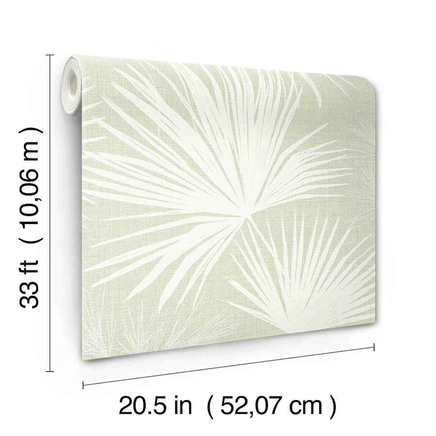 Hatteras Light Green Palms Wallpaper - York Wallcoverings - 4172-27490 - York Wallcoverings Wallpaper