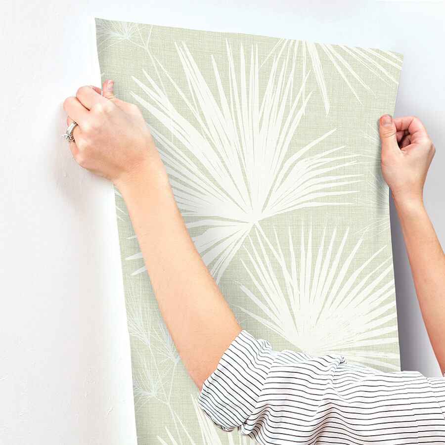 Hatteras Light Green Palms Wallpaper - York Wallcoverings - 4172-27490 - York Wallcoverings Wallpaper