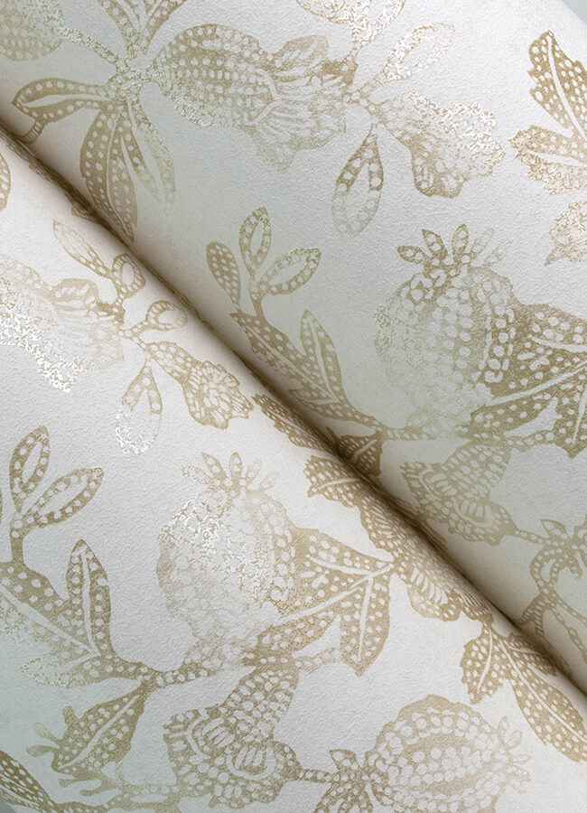 Beach Rose Champagne Floral Fruits Wallpaper - York Wallcoverings - 4172-27495 - York Wallcoverings Wallpaper