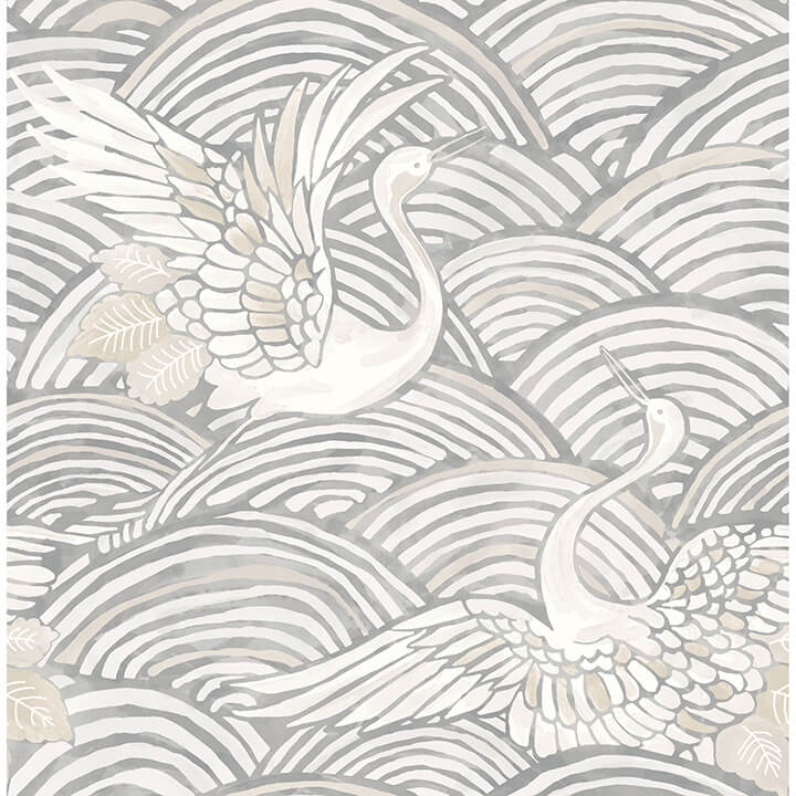 egret-slate-tidal-dance-wallpaper-york-wallcoverings-4172-27496 - York Wallpaper Wallpaper