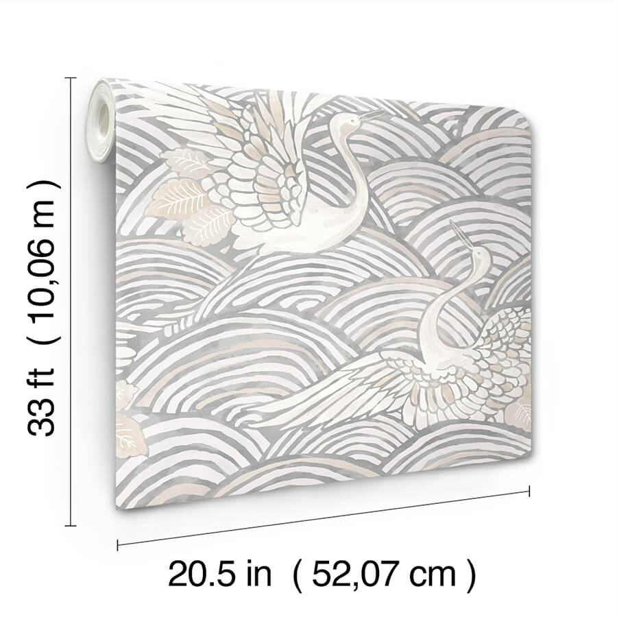 egret-slate-tidal-dance-wallpaper-york-wallcoverings-4172-27496 - York Wallpaper Wallpaper