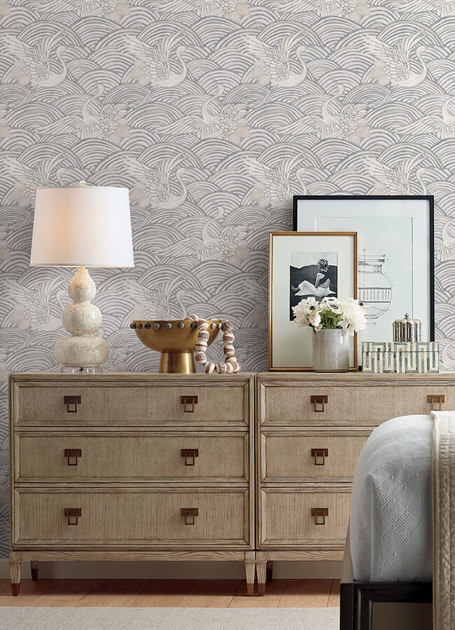 egret-slate-tidal-dance-wallpaper-york-wallcoverings-4172-27496 - York Wallpaper Wallpaper