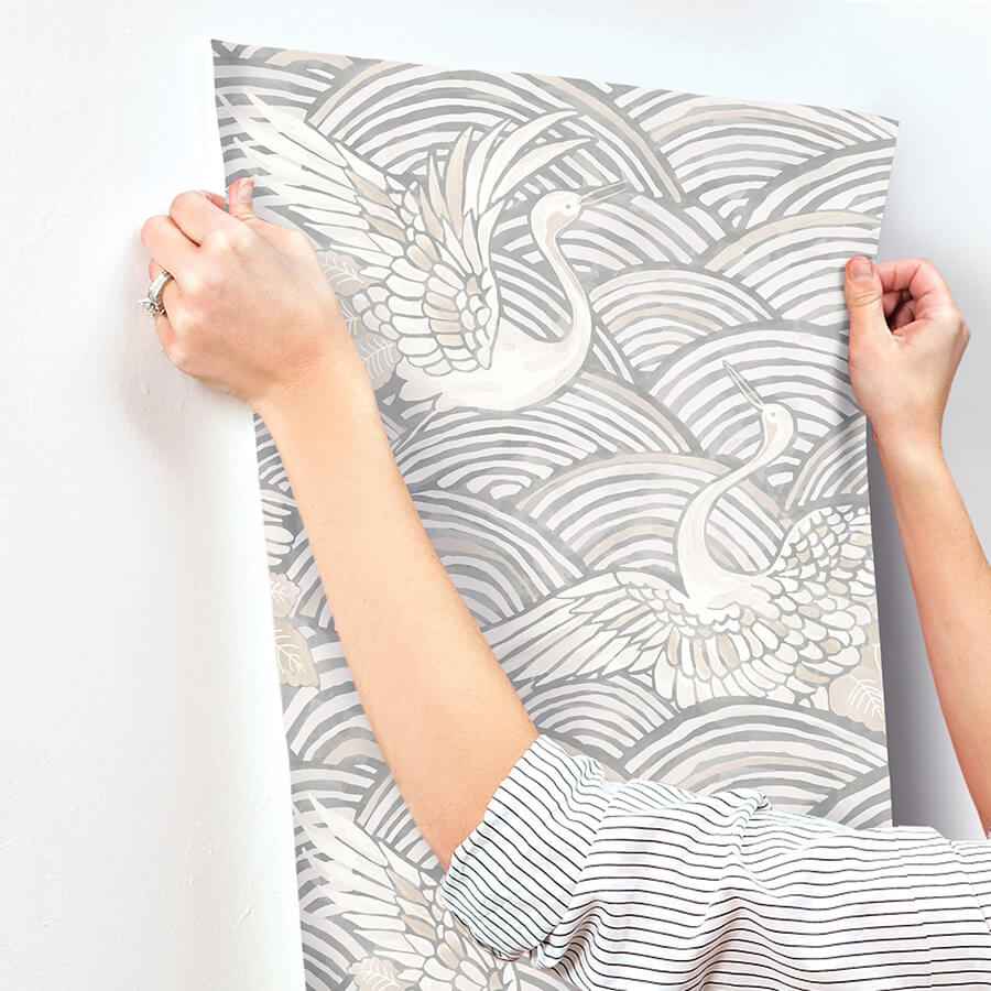 Egret Slate Tidal Dance Wallpaper - York Wallcoverings - 4172-27496 - York Wallcoverings Wallpaper