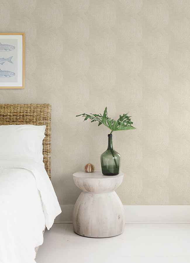 Folly Champagne Zen Swirls Wallpaper - York Wallcoverings - 4172-27504 - York Wallcoverings Wallpaper