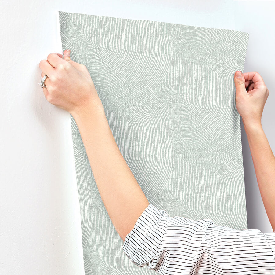 folly-seafoam-zen-swirls-wallpaper-york-wallcoverings-4172-27505 - York Wallcoverings Wallpaper