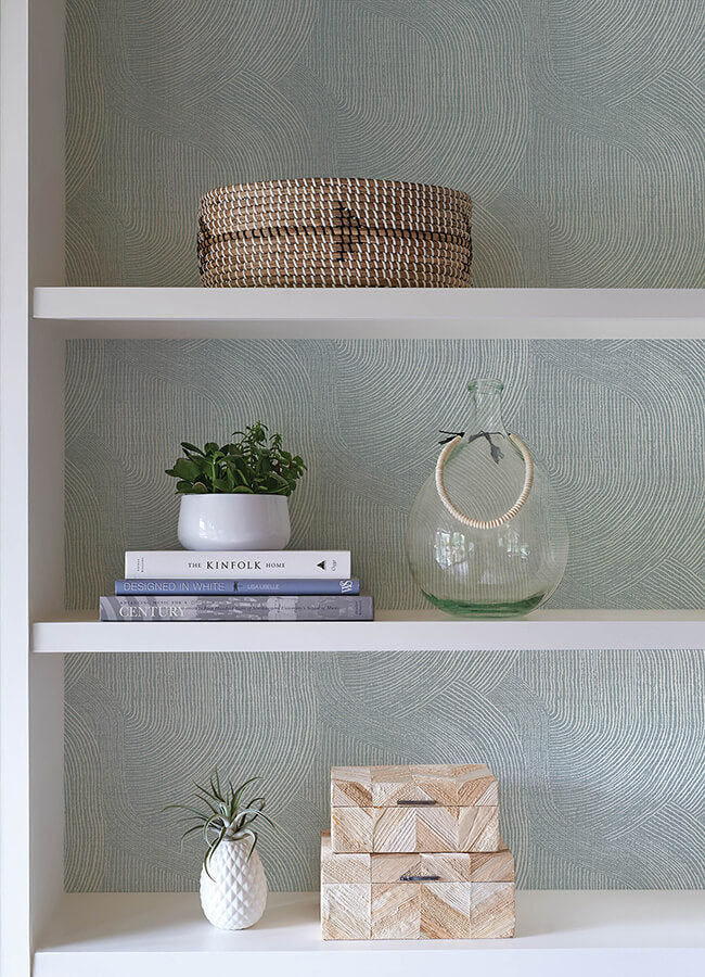 folly-light-blue-zen-swirls-wallpaper-york-wallcoverings-4172-27506 - York Wallcoverings Wallpaper
