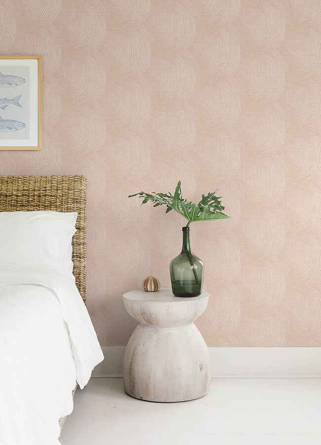 Folly Blush Zen Swirls Wallpaper - York Wallcoverings - 4172-27507
