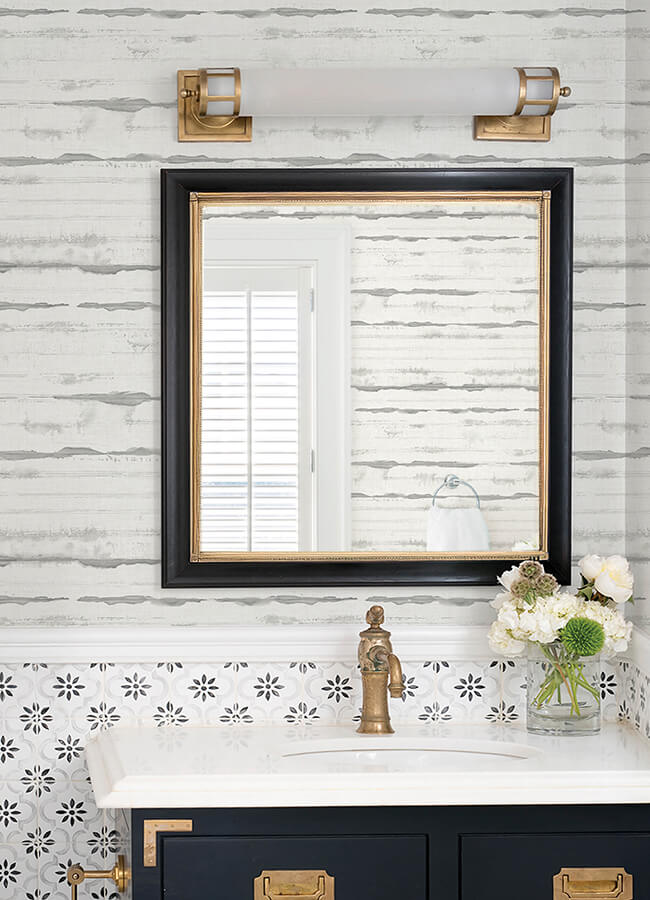 destin-grey-stripe-wallpaper-york-wallcoverings-4172-27518 - York Wallcoverings Wallpaper