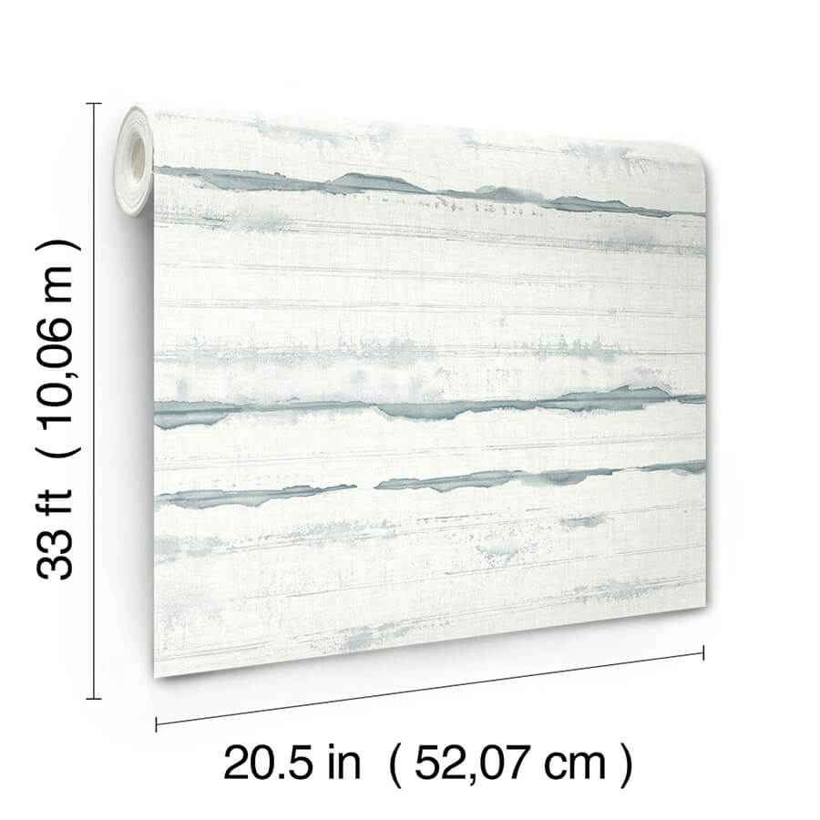 Destin Teal Stripe Wallpaper - York Wallcoverings - 4172-27519 - York Wallcoverings Wallpaper