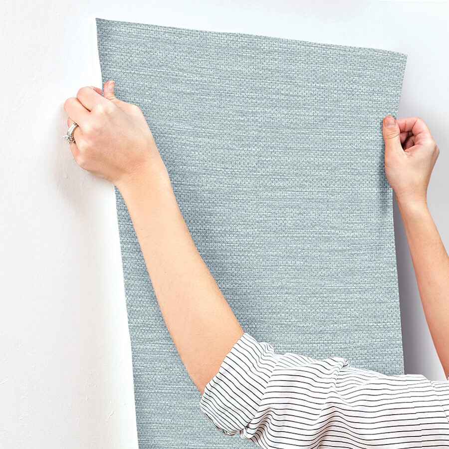 Malin Denim Faux Grasscloth Wallpaper - York Wallcoverings - 4172-27527 - York Wallcoverings Wallpaper