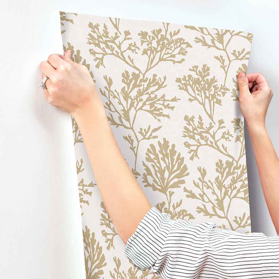 Tortuga Gold Coral Weave Wallpaper - York Wallcoverings - 4172-82002 - York Wallcoverings Wallpaper