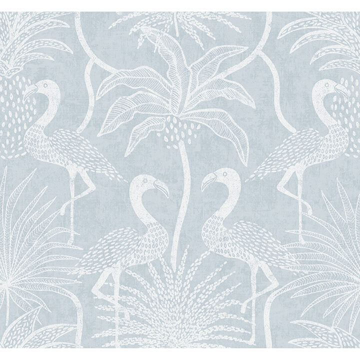 biscayne-sky-blue-flamingo-beach-wallpaper-york-wallcoverings-4172-82005 - York Wallcoverings Papel pintado