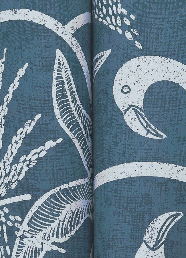 biscayne-navy-flamingo-beach-wallpaper-york-wallcoverings-4172-82006 - York Wallcoverings Papel pintado