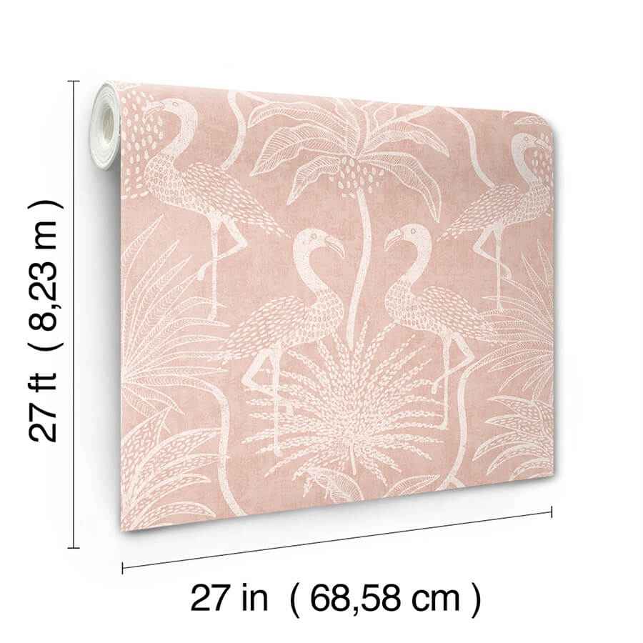 Biscayne Coral Flamingo Beach Wallpaper - York Wallcoverings - 4172-82007 - York Wallcoverings Wallpaper