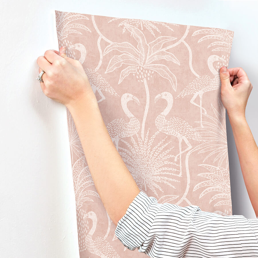 biscayne-coral-flamingo-beach-wallpaper-york-wallcoverings-4172-82007 - York Wallcoverings Wallpaper